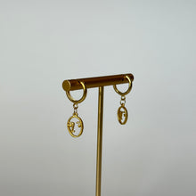 Load image into Gallery viewer, Gold Abstract Face Earrings
