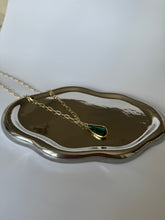 Load image into Gallery viewer, Green Gem Gold Necklace
