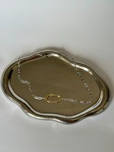 Load image into Gallery viewer, Gold Carabiner Clasp Necklace With Silver Chain
