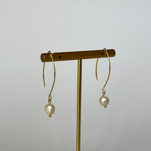 Load image into Gallery viewer, Gold Hook Pearl Earrings
