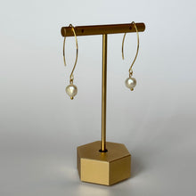 Load image into Gallery viewer, Gold Hook Pearl Earrings
